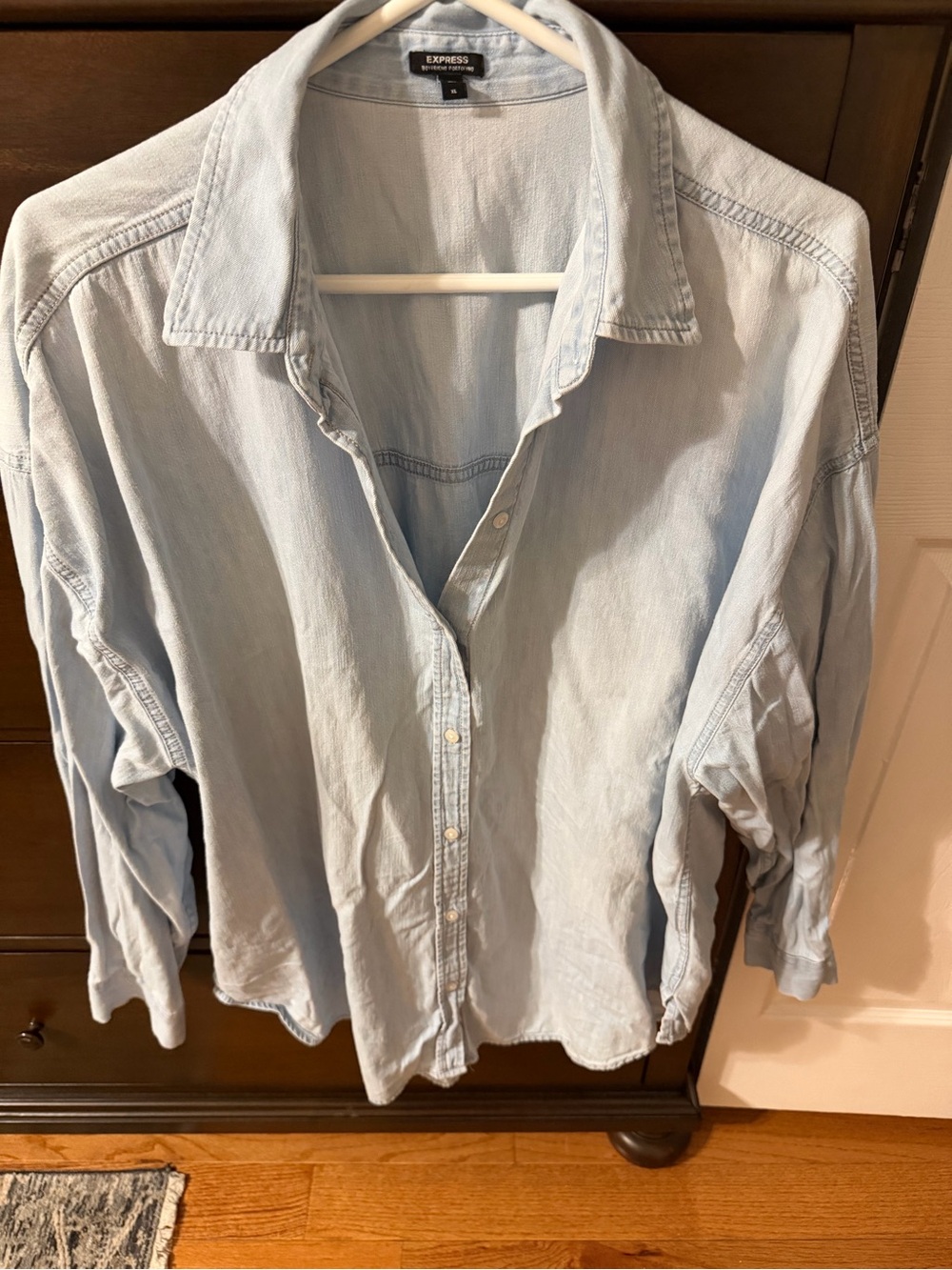 Express Chambray boyfriend shirt xl